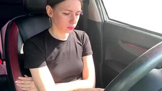 Sexy Girl in Car Selfies
