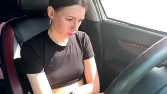 Sexy Girl in Car Selfies