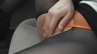 Asian Girl Reaches Orgasm in Car with Sex Toy on Webcam