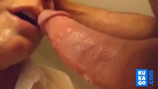 Canadian MILF Deepthroats Big Cock