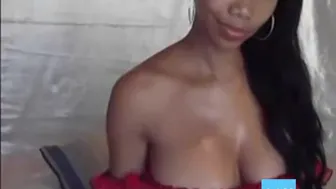 Big-Titted Latina Babe on Webcam