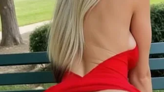 Busty Blonde Outdoor Creampie Throat