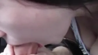 Car Blowjob and Cum Swallowing Caught on Cam