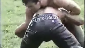 Turkish Wrestlers' Outdoor Muscle Showdown