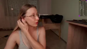POV Creampie with Nerdy Glasses Girl
