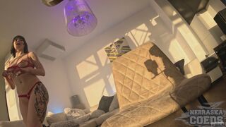 Aloida Striptease & Glass Dildo Fun
