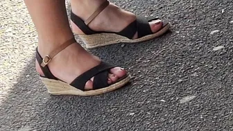 Well-sweaty and therefore stinky feet of this mature BBW