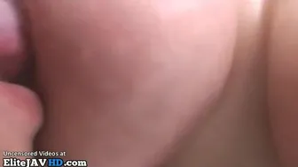 Japanese hottie with amazing natural boobs gives pleasure