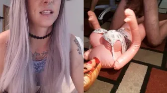 sissy fucks blowup doll for cam girl