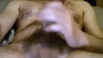 Daddy Strokes His Foreskin on Webcam