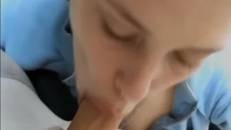 Car blowjob cumshot