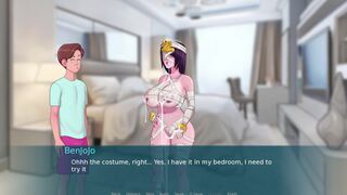 [Gameplay] Sex Note 82 Fucking my Stepmom's Tits in her Halloween Costume