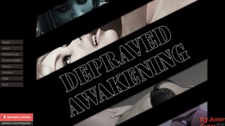 [Gameplay] Depraved Awakening #2: Slutty widow gets titty-fucked by a detective (H...