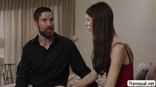 TS stepdaughter analed by Bearded dude