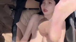 Korean Whore in Car