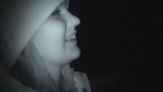 Petite teen licked out in night vision
