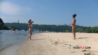 Bombastic young nudist babes