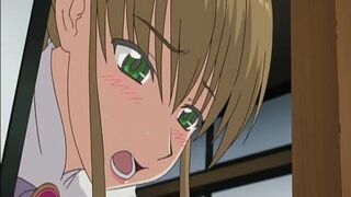 Masturbating anime maid in fantasy