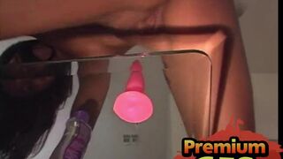 mandy mayhem masturbating pussy with dildo toys closeup