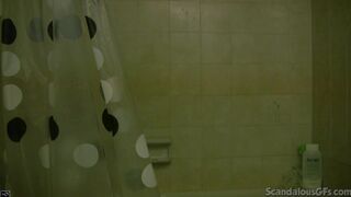 Couple nude shower caught on tape