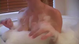 Premium GFs - Barbi showing her big tits with bubble bathtub