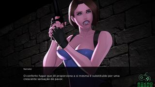 [Gameplay] Resident Evil - Jill contra Zumbi dos tentáculos e Boquete na Policial ...