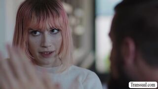 Pink haired Tbabe analed by own stepdad