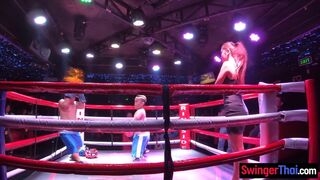 Midget boxing and fucking the ring girl