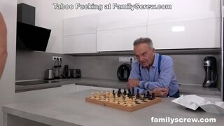 Playing Chess with Grandpa while Granny’s under the table
