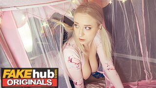 Fakehub Originals - FAKE FAMILY Stuck in a Tent - Step Dad Fucks Step Daughter & Mom