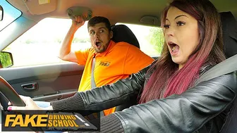 Fake Driving School - Big Cock Instructor Bonnet Fucks And Licks Cute Learners Ass