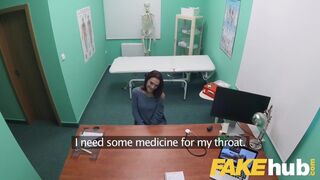 Swallowing Doctors Hot Cum Helps Soothe Babes Throat
