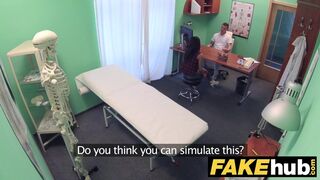 Shy Brunette has Explosive Orgasms when Fucking her Doctor