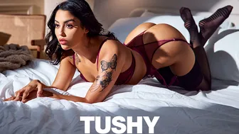 Tushy - Beauty Vanessa Sky anally impaled by two horny big cocks