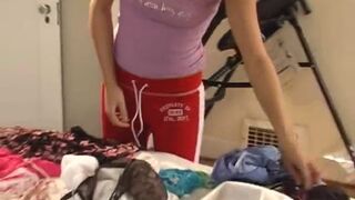 Lexy gets undressed in cock tease action