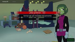 [Gameplay] Teen Titans ep 7 Fiz Mutano se tornou Mulher e fiquei olhando sua Buceta