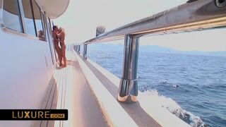 Hard threesome and DP on a yacht
