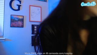 Busty Leah Gotti Cosplay As Catwoman Fucks Herself With Dildo