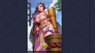[Gameplay] Tit fucking Tenka's natural BIG BOOBIES [King of Kings - Hentai Game]