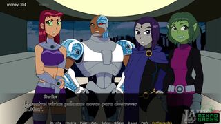 [Gameplay] Teen Titans ep 19 Boquete da Novinha Kitten e primeiro Anal de Starfire