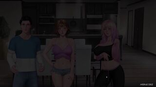 [Gameplay] EP10: THREESOME VIRGIN sex with Fiona and Samantha [Prince of Suburbia ...