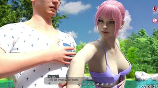 [Gameplay] HELPING THE HOTTIES #91 • Sexy nude pleasures him at the lake