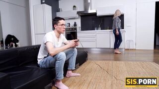 Skinny receives proper fucked for bothering her stepbrother