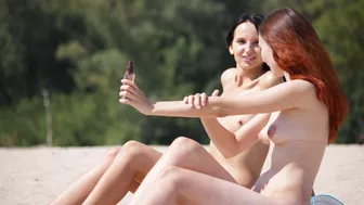 Multiple breathtaking young nudist babes have fun