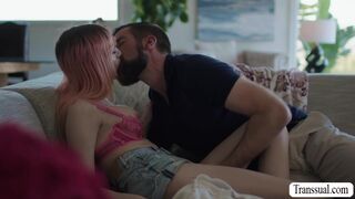 Stepdad analed pink haired TS stepdaughter