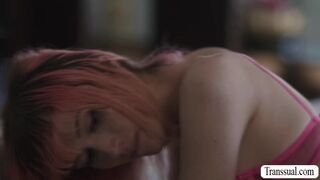 Stepdad analed pink haired TS stepdaughter
