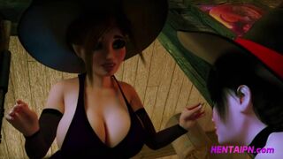 3D Shemale Witches Prank & Fuck Each Other