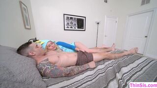 Horny spoiled brat fucked by stepbrother