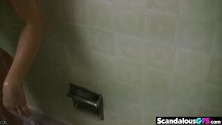 Jewel shower shaving and Fucking closeup