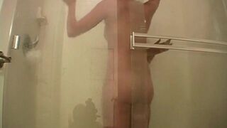 Two Hot Babes Showering Nude natural tits